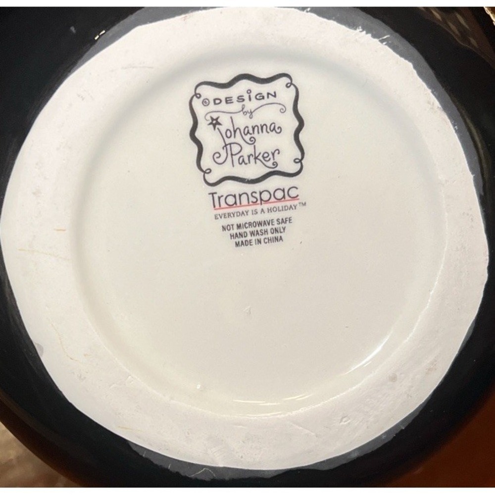 NEW Johanna Parker Luna Moon Man Small Bowl Black Valentine's Day NEW RELEASE - Picture 3 of 8
